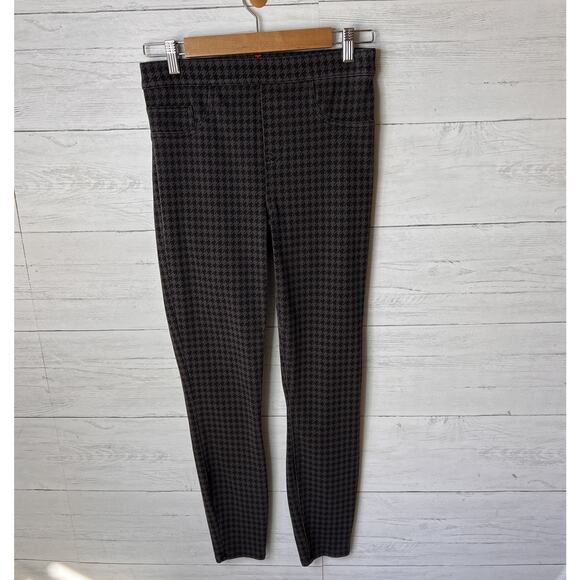 Spanx Leggings Womens Size M/M Black & Gray Houndstooth Pattern Ankle Jean-ish - Picture 1 of 15